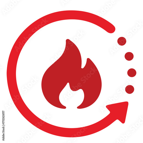 fire sign vector illustration with white background