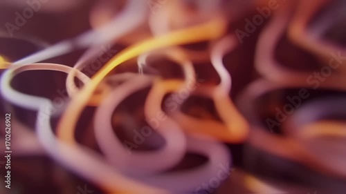 Abstract blurred lines of warm colors