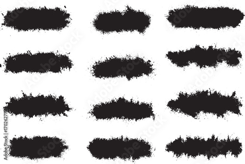 Collection of Black Paint Smudges