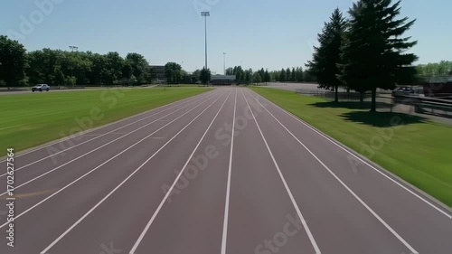 Empty track, sunny day