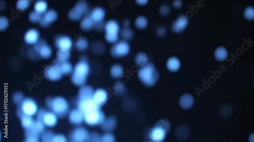 Abstract bokeh of scattered blue lights