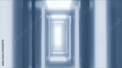 Empty light-filled corridor