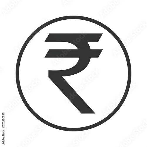 Indian Rupee symbol in circle