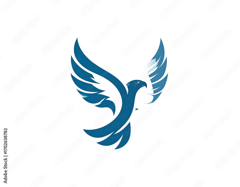 Obraz premium Stylized soaring bird graphic