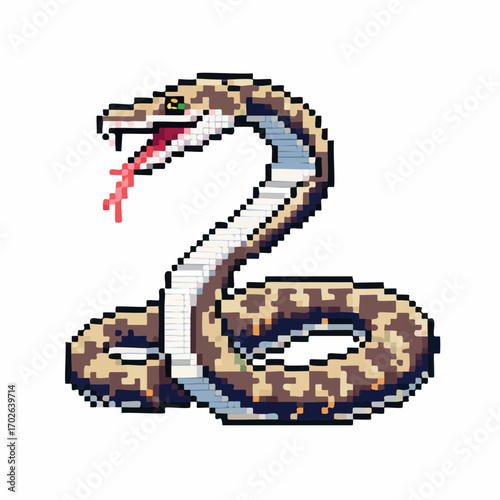 Retro Style Desert Snake Illustration