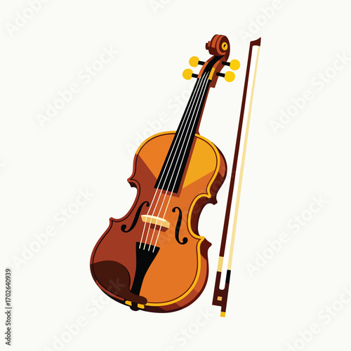 violin isolated on white