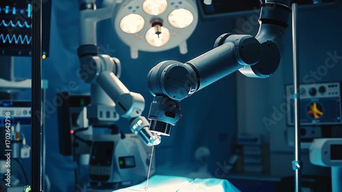 Advanced robotic surgery technology in a modern operating room designed for precision and efficiency