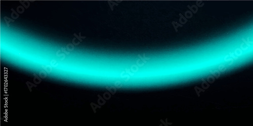 Abstract glowing blue light waves and fractal stars motion in dark space