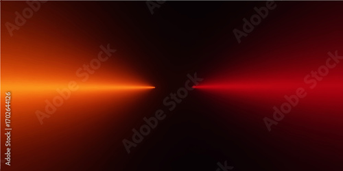 Glowing rays of red and orange light streak across a dark, abstract background, evoking a fiery sun or stellar explosion