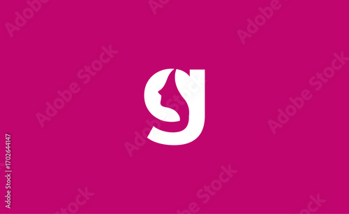 Logo Beauty Letter G and Woman Face. Beauty, Feminine and luxury with Pink Colour. Creative Template Minimalist and Modern Concept.