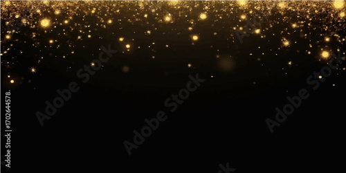 Blue Christmas particles and sparkling snowflakes celebrate a bright winter holiday