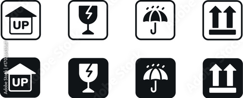 Íconos para rotulación de embalaje de cajas