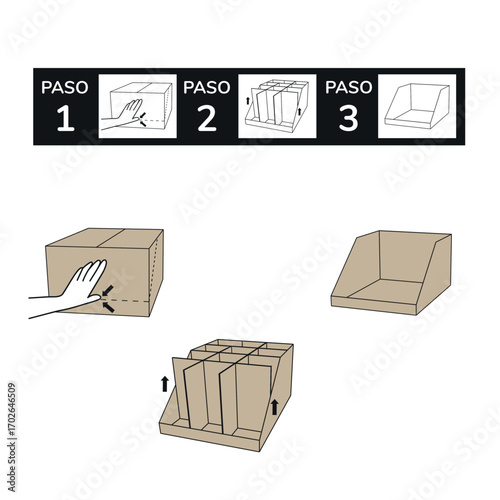 Instrucciones de armado de cajas RRP