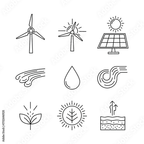 Eco Energy Resources – Renewable Power Illustration Design.