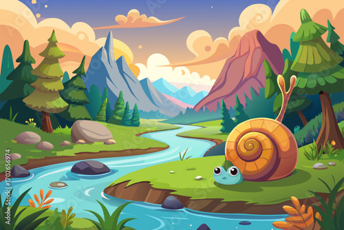snail on the river