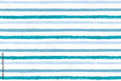 Seamless pattern of blue stripes drawn with dry pastel.