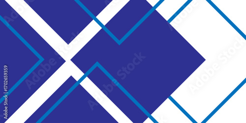 Abstract blue and white striped background with a paper blank traffic sign arrow vector illustration. Retro pattern modern and dynamic blue technological and business concept geometric abstract 