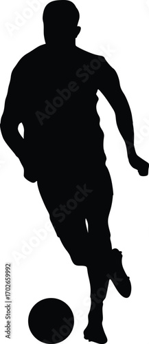 Soccer Player Vector | Football Silhouette EPS Sports Illustration