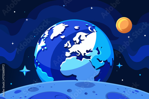 moon and stars