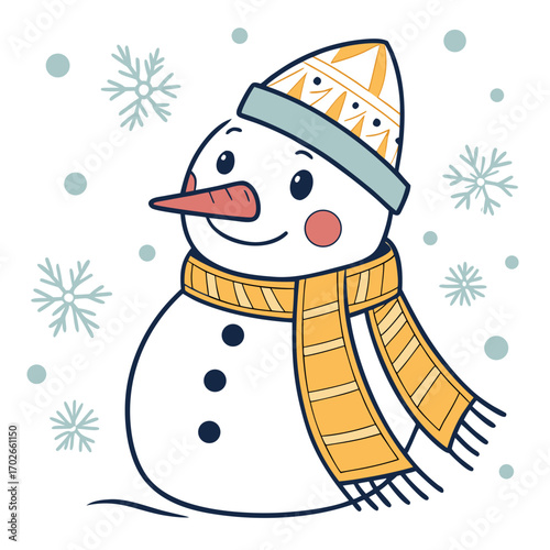snowman with broom