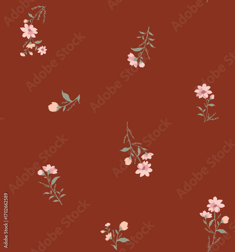 Classic Popular Flower Seamless pattern background - For easy making seamless pattern use it for filling any contours