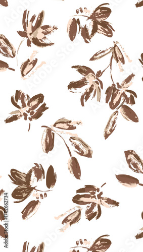 Classic Popular Flower Seamless pattern background - For easy making seamless pattern use it for filling any contours