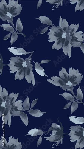 Classic Popular Flower Seamless pattern background - For easy making seamless pattern use it for filling any contours