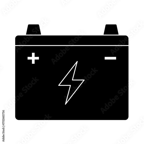Battery Icon – Power Energy Storage Symbol Vector Illustration
