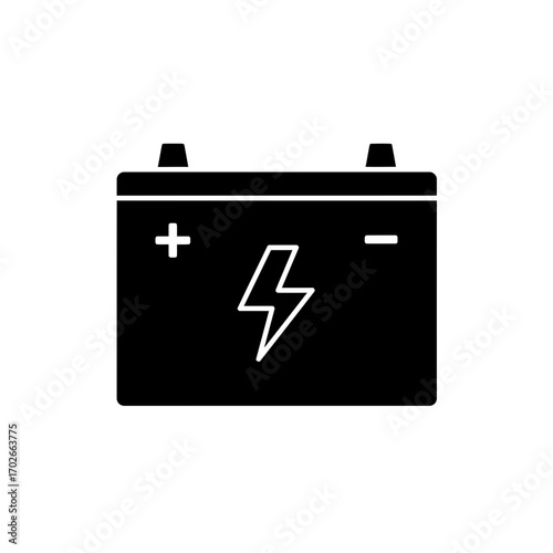 Battery Icon – Power Energy Storage Symbol Vector Illustration