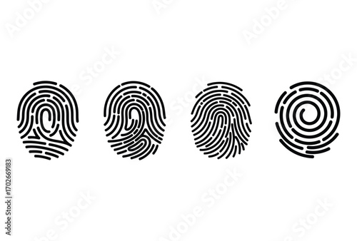 Four different types of fingerprints for security