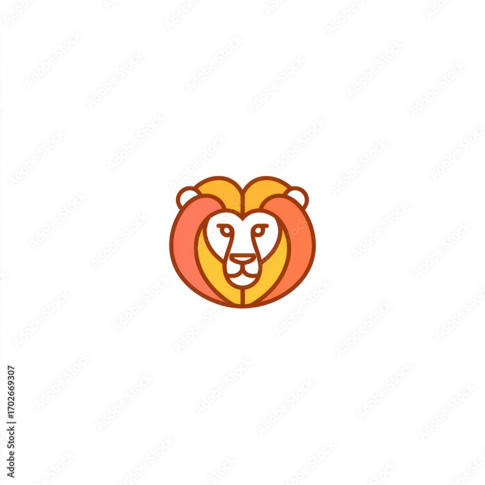 Naklejka premium Lion logo design