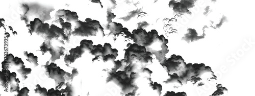 Abstract cloudscape design showing turbulent storm clouds and shadows