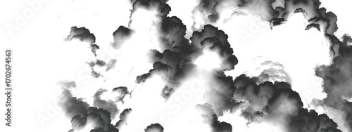 Artistic smoky cloud texture illustrating storm turbulence in grayscale