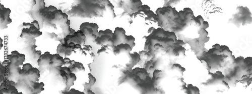 Dark atmospheric cloud layers forming an ominous turbulent stormy effect