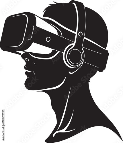 Virtual Reality Headset Silhouette
