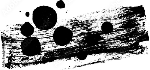 Black ink silhouette on grunge textured panel for creative urban design