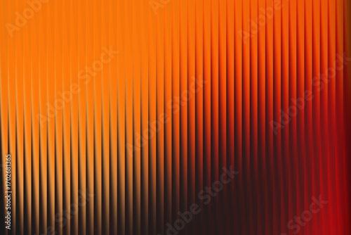Photos Illustration of abstract straight vertical lines with orange and red gradient ba