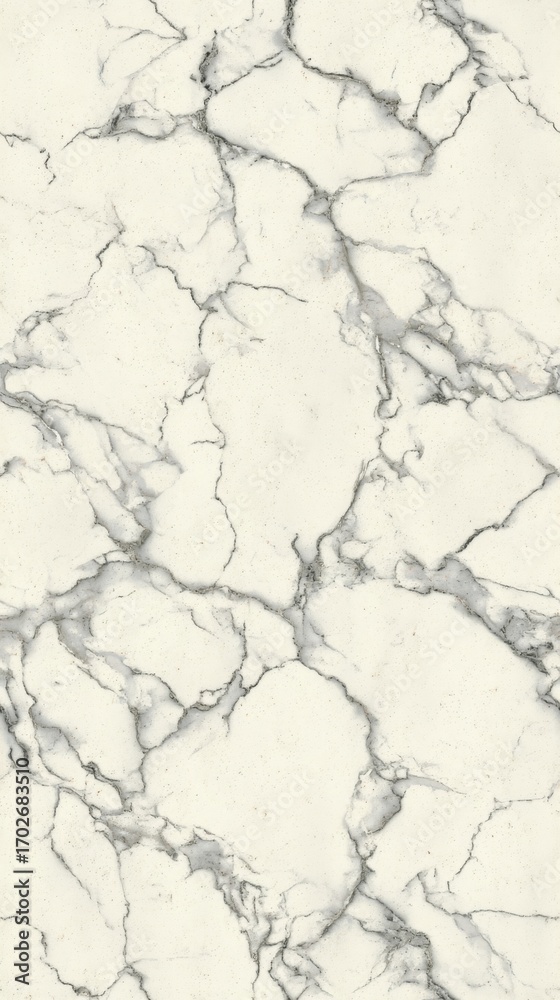Fototapeta premium A seamless tile with a marble-like pattern features a white background and gray veining, resembling natural stone.