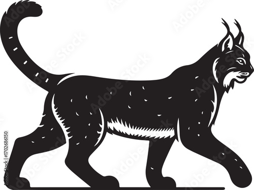 Majestic Wild Lynx Silhouette