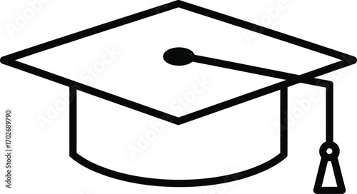 Graduation Cap Symbol Icon Vector Design Illustration