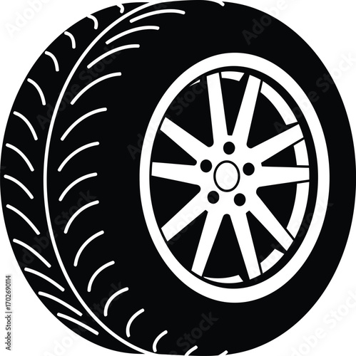 Vector car tire vector icon Design