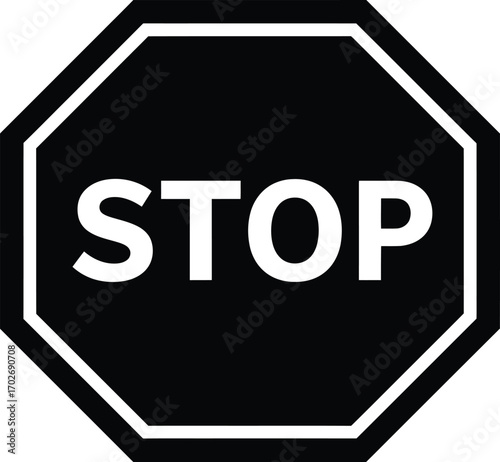 stop vector icon