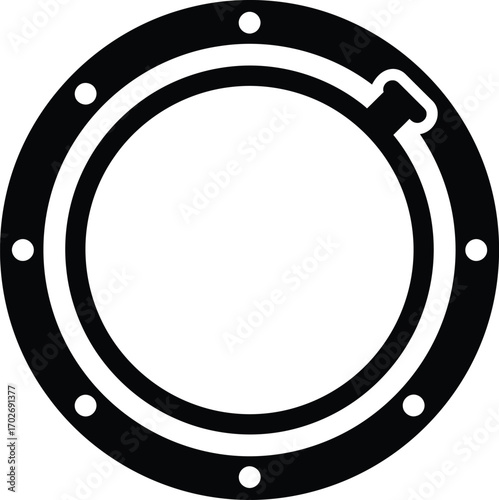 porthole vector icon Isolated on White Background