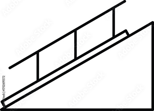 outline ramp vector symbol