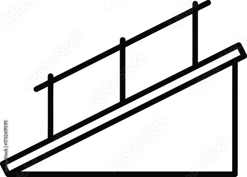 outline ramp vector icon