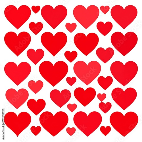 Many red hearts