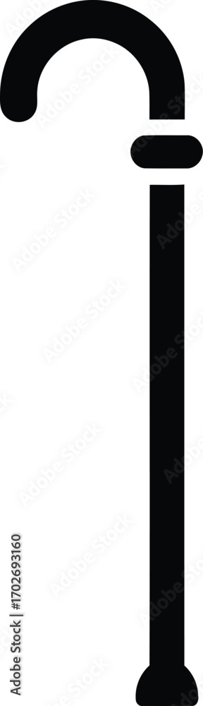 Fototapeta premium walking stick vector icon Isolated on White Background