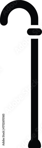 walking stick vector icon Isolated on White Background