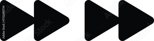 fast back rewind button Isolated on White Background