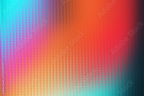Illustration of abstract colorful gradient background with a textured overlay of small dots and lines
